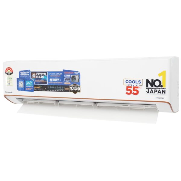 Panasonic EU 7 in 1 Convertible 2 Ton 5 Star Inverter Split AC with Anti Dust FIlter (2025 Model, Shield Blue Plus Coating,55°Tested,High CFM&Eco tough Outdoor Crystal Clean Technology CS/CU-EU24BKY5) - Image 7