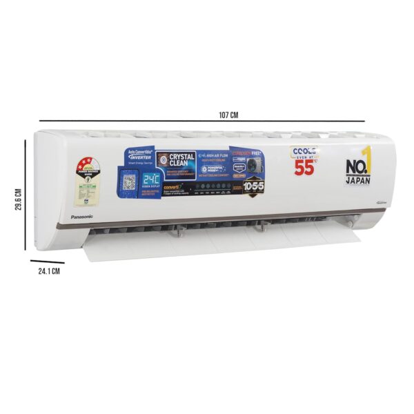 Panasonic AU 7 in 1Convertible 1.5 Ton 3 Star Inverter Split (100% Copper Condenser,CS/CU-AU18BKYF),55°Tested,High CFM & Eco tough Outdoor Crystal Clean Technology - Image 7