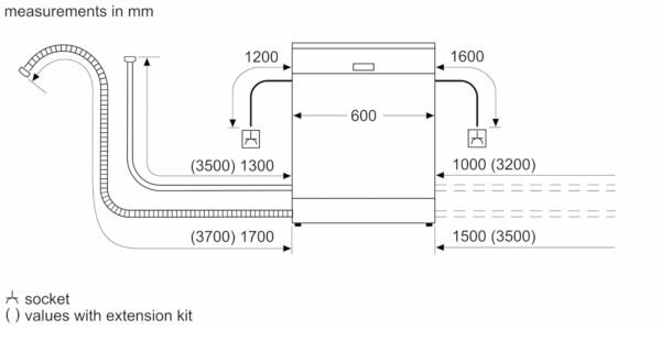 Bosch 14 Place Settings free-standing Dishwasher (SMS6HVI01I, Fingerprint free steel) - Image 8