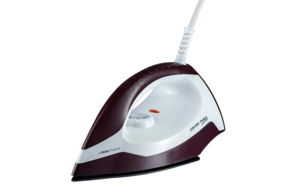 Voltas Beko, A Tata Product 1000 W Dry Iron (I1000VD-BGWH, Burgundy-White, with Crease-busting Greblon Soleplate)