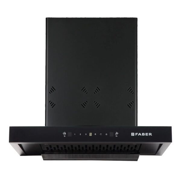 Faber 60 cm 1500 m³/hr angular Kitchen Chimney (HOOD CYGNUS IN 3D HC SC FL BK 60, Filterless technology, Touch Control, Black)