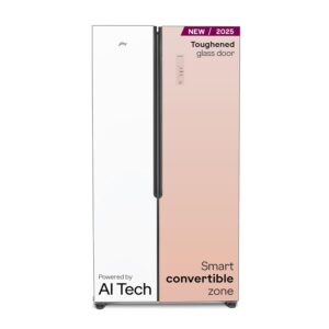 Godrej 600 L 3 Star, 1+2 Years Additional Warranty, Smart convertible Zones with Digital Touch Panel, Frost Free Inverter Side By Side Refrigerator(2025 Model, RS EONVELVET 646C RIT OP RS, Opera Rose)