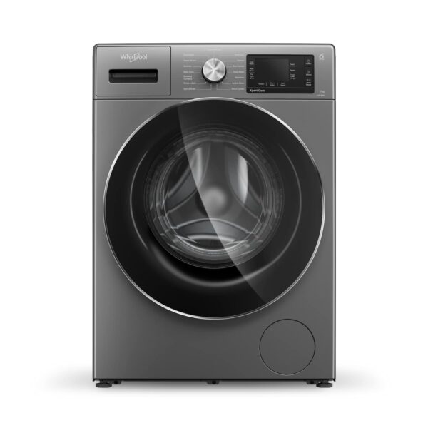 Whirlpool 7kg LCD Touch Ozone Technology Front Load Washing Machine (XO7012BZV, Volcano Grey, Inverter, 1200 RPM)
