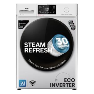 IFB 7 Kg 5 Star Powered by AI with 9 Swirl Wash, WiFi, Fully Automatic Front Load Washing Machine (SERENA SXN 7012, Steam Refresh Program with Eco Inverter, Rich Silver)