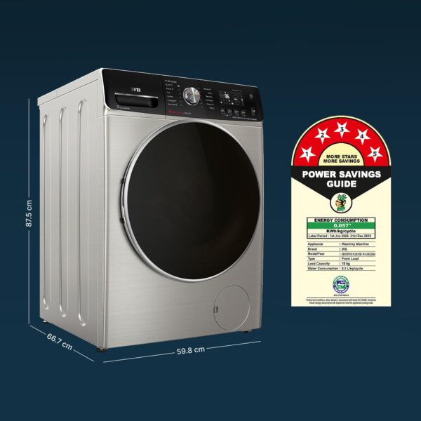 IFB 10Kg 5 Star with Deep Clean Oxyjet Technology, AI Powered, Fully Automatic Front Load Washing Machine (EXECUTIVE PLUS VSC 1014, Steam Refresh Program, Wi-Fi, Eco Inverter, SUS VCM, silver) - Image 2