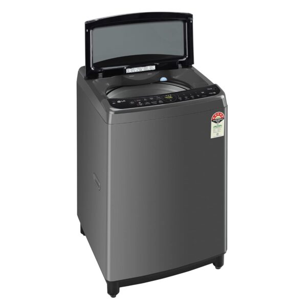 LG 9 Kg 5 Star Inverter Wi-Fi Fully-Automatic Top Loading Washing Machine Appliance (THD09NWM, Middle Black, AIDD Technology & TurboWash) - Image 4