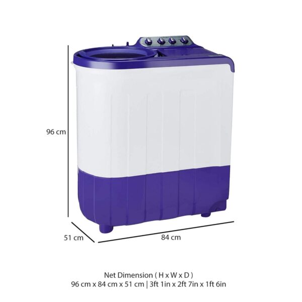 Whirlpool 8 kg 5 Star Semi-Automatic Top Loading Washing Machine (ACE SUPER SOAK 8.0, Coral Purple, Supersoak Technology) - Image 2