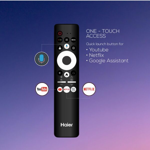 Haier 127 cm (50 inches) UHD -Smart Google TV with Hands Free Voice Control 50P7GT (Grey) - Image 2
