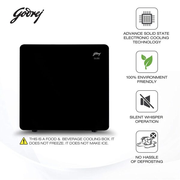 Godrej 30 L Qube Personal Standard Single door Cooling Solution (TEC Qube 30L HS Q103, Black) - Image 6