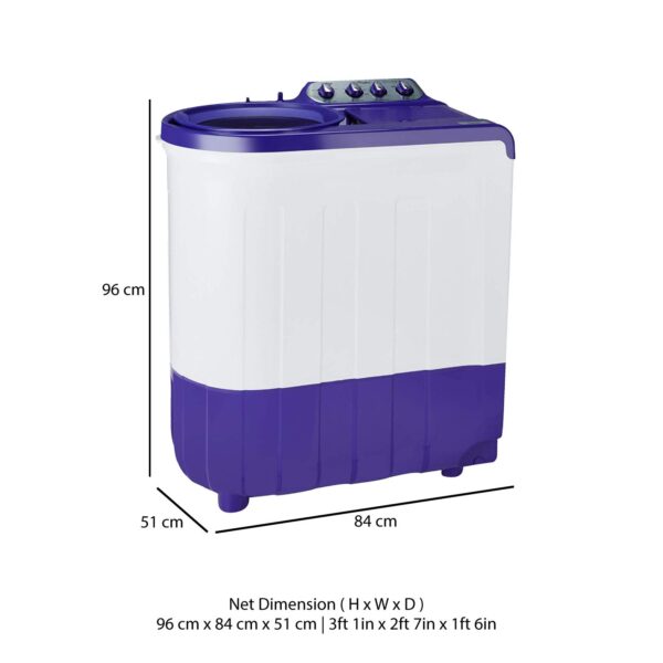 Whirlpool 8 kg 5 Star Semi-Automatic Top Loading Washing Machine (ACE SUPER SOAK 8.0, Coral Purple, Supersoak Technology) - Image 3
