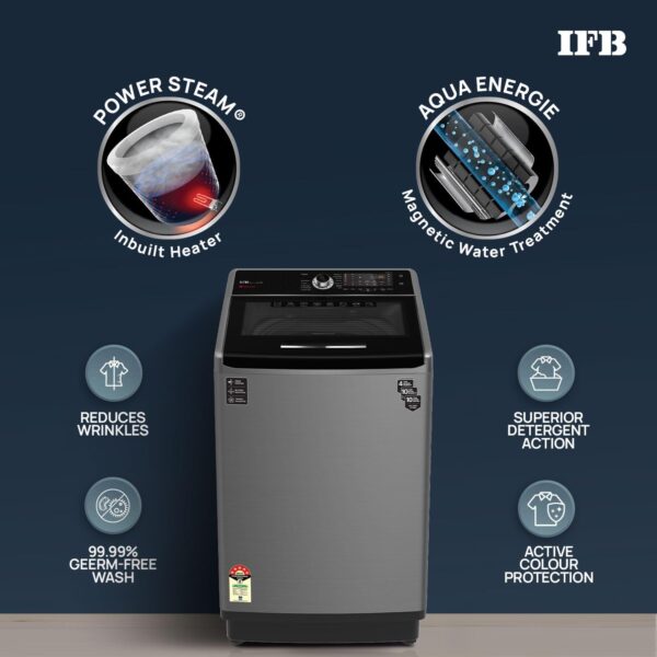 IFB 11 Kg 5 Star with DeepClean® Technology, AI Powered, Fully Automatic Top Load Washing Machine (2025 Model, TL111IN3S, PowerSteam®, Inbuilt Heater, Aqua Energie, Inox) - Image 7