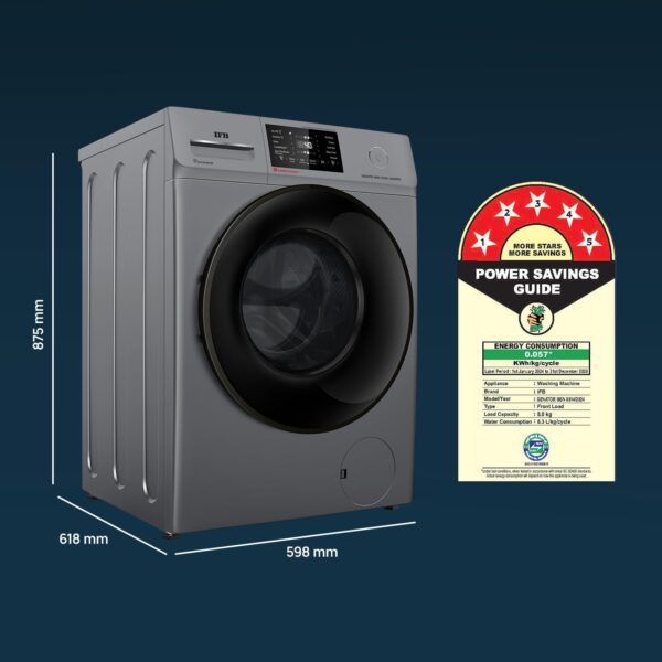 IFB 8 Kg 5 Star with 9 Swirl Wash, AI Powered, Wi-Fi, Fully Automatic Front Load Washing Machine (Senator MSN 8014, Steam Refresh Program with Eco Inverter, Metallic Silver) - Image 2
