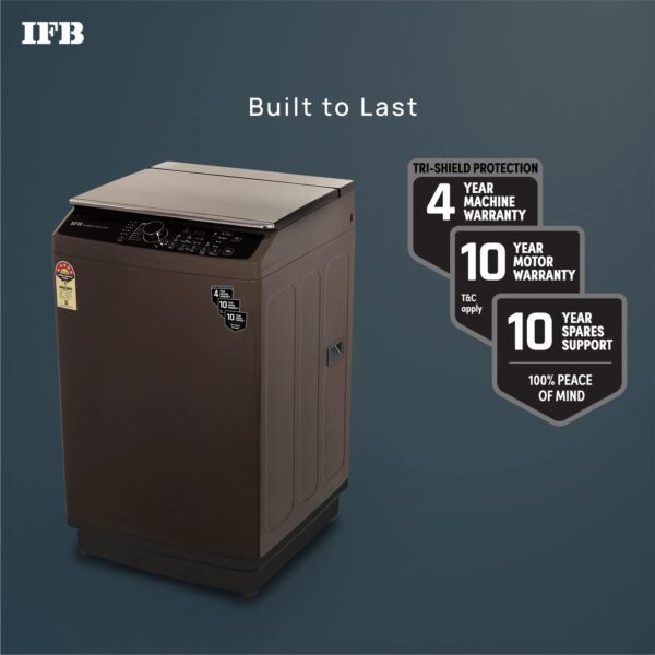 IFB 8.0 Kg Fully-Automatic Top Loading Washing Machine (TL-SBRS 8.0 KG Aqua, Brown, 2X Power Steam, 4 Years Comprehensive Warranty) - Image 2