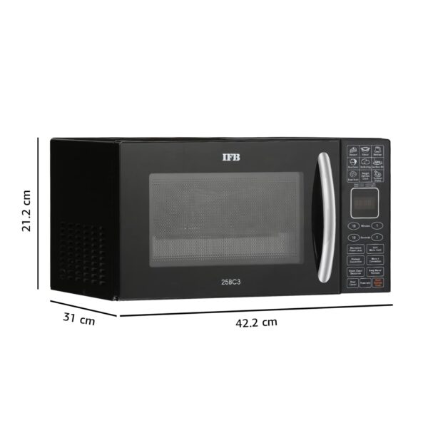 IFB 25 L Convection Microwave Oven (25BC3, Black, Oil Free Cooking, With Starter Kit) - Image 2