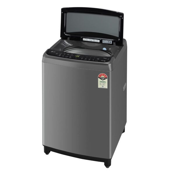 LG 9 Kg 5 Star Inverter Wi-Fi Fully-Automatic Top Loading Washing Machine Appliance (THD09NWM, Middle Black, AIDD Technology & TurboWash) - Image 2