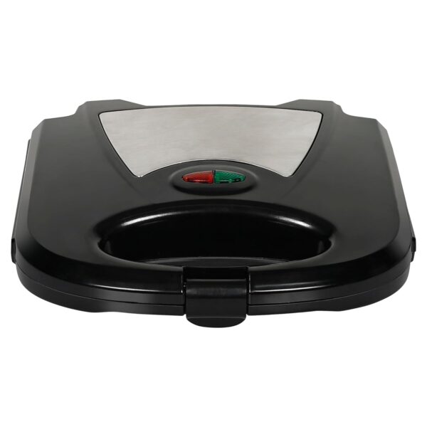 Faber 750W Dlx Sandwich Grill Toaster | Grill, Toast & Heat | 2 Slice Slots, Power & Ready Lights, Auto Shut-Off, Cord Storage, Non-Stick Coated Plates For Easy Cleaning | (Black + Ss) - 22 Cm, 7 Cm - Image 2