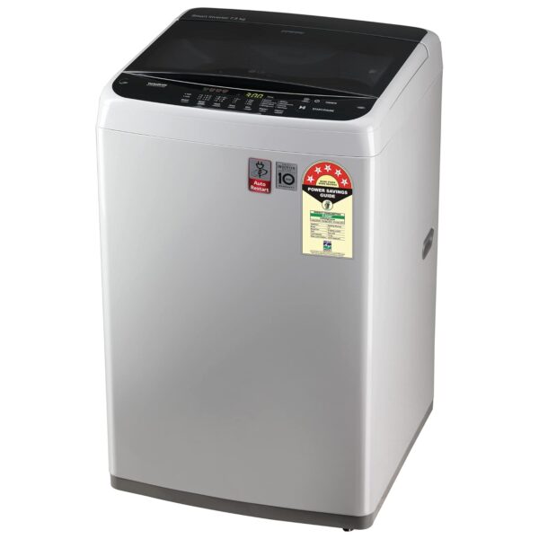 LG 7.5 Kg 5 Star Smart Inverter Fully-Automatic Top Load Washing Machine (T75SPSF1Z, Middle Free Silver, TurboDrum | Smart Closing Door) - Image 4