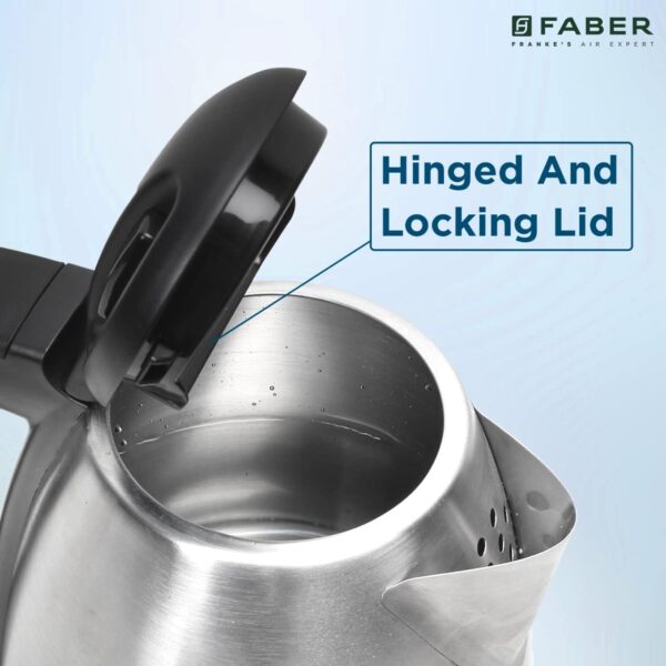 Faber Electric Kettle with Stainless Steel Body, FK 1.8 litres boiler for Water, SS, (FK 1.8L SS) - Image 5