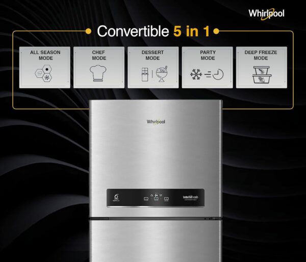 Whirlpool 431 L 2 Star IntelliFresh Convertible Inverter Frost Free Double Door Refrigerator (IF INV CNV 480 ALPHA STEEL-Z, 2S) - Image 3