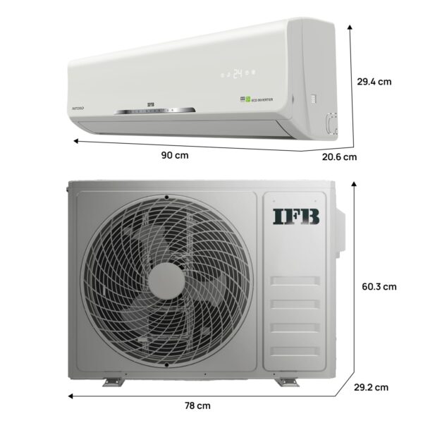 IFB 2025 Model Silver Star Series 1.5 Ton 3 Star Split AC with HD Compressor, AI, Dual Gold Fin, Nano Tek Coating & 8-in-1 Flexi Mode – White (CI173SS22RGM1, Copper Condenser) - Image 3
