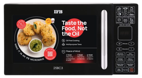 IFB 25 L Convection Microwave Oven (25BC3, Black, Oil Free Cooking, With Starter Kit)