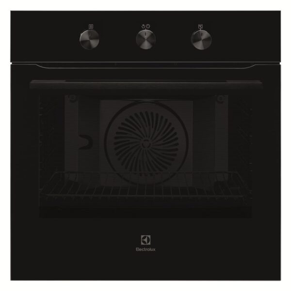 Electrolux 68L 60cm Built-In Oven with 5 Functions, UltimateTaste 300, Glass, Black, KOHLH00KA