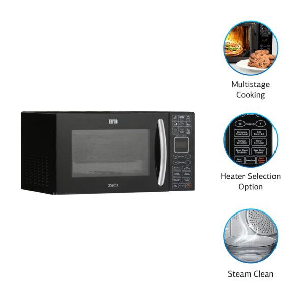 IFB 25 L Convection Microwave Oven (25BC3, Black, Oil Free Cooking, With Starter Kit) - Image 3