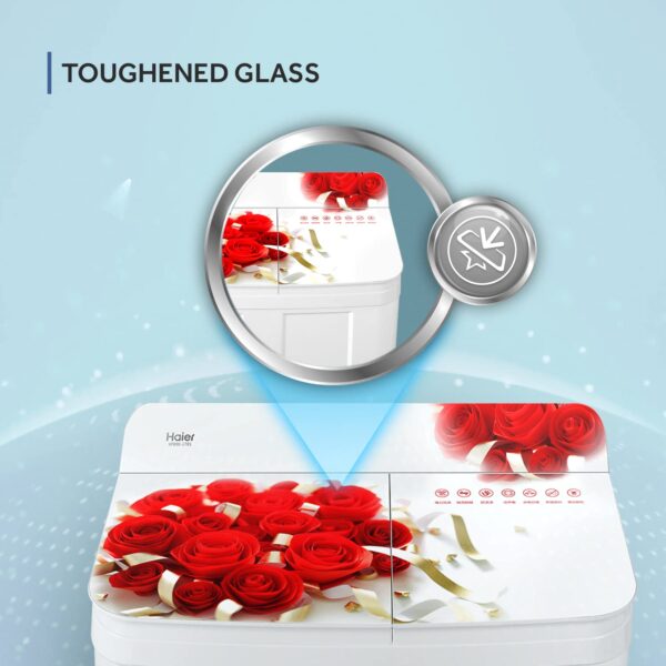 Haier 8.5 Kg 5 Star Voltex Pulsator Semi-Automatic Top Load Washing Machine (HTW85-178, Red Rose) - Image 4