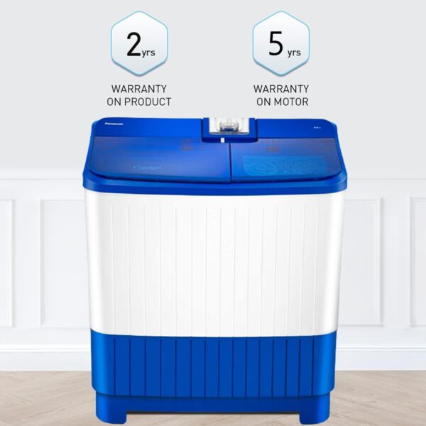 Panasonic 8 kg 5 Star Semi-Automatic Top Loading Washing Machine with Powerful Motor (NA-W80B5ARB, Blue, Active Foam System) - Image 4