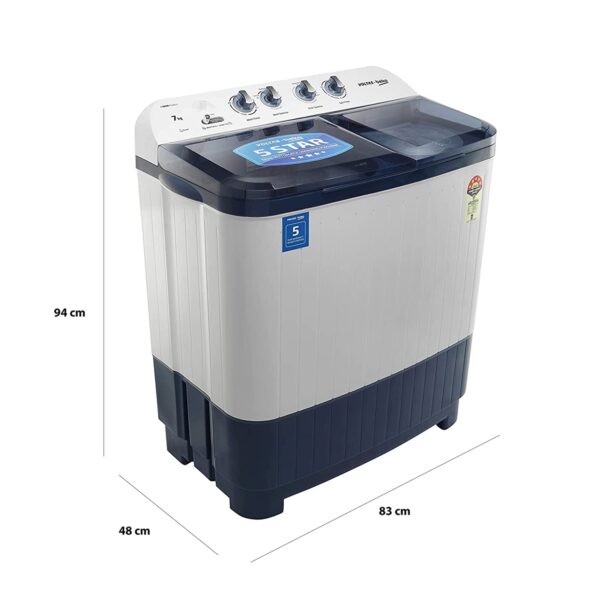 Voltas Beko 7 kg Semi-Automatic Top Loading Washing Machine Appliance, Double Waterfall (WTT70DBLT, Sky Blue) - Image 3