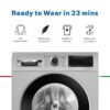 Bosch 10kg 5 Star Anti Stain & AI Active Water Plus Fully Automatic Front Load Washing Machine with Built in Heater (WGA252ZSIN, Pretreatment, Iron Steam Assist & Allergy Plus, Silver) - Image 6