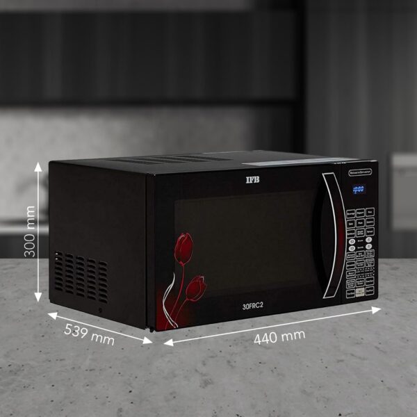 IFB 30 L Convection Microwave Oven (30FRC2, Floral Pattern) (Black), STANDARD - Image 2