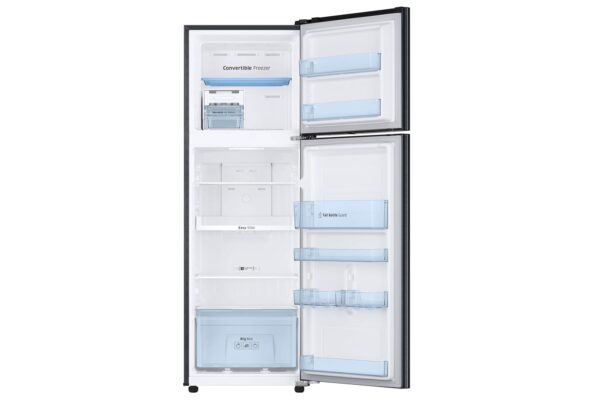Samsung 256 L, 2 Star, Convertible, Digital Inverter with Display Frost Free Double Door Refrigerator (RT30C3732B1/HL, Black Matt) - Image 2