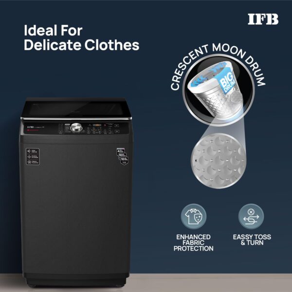 IFB 9 Kg 5 Star with DeepClean® Technology, AI Powered, Fully Automatic Top Load Washing Machine (TL900NB2S, PowerSteam®, Inbuilt Heater, Aqua Energie, Noir Black) - Image 9