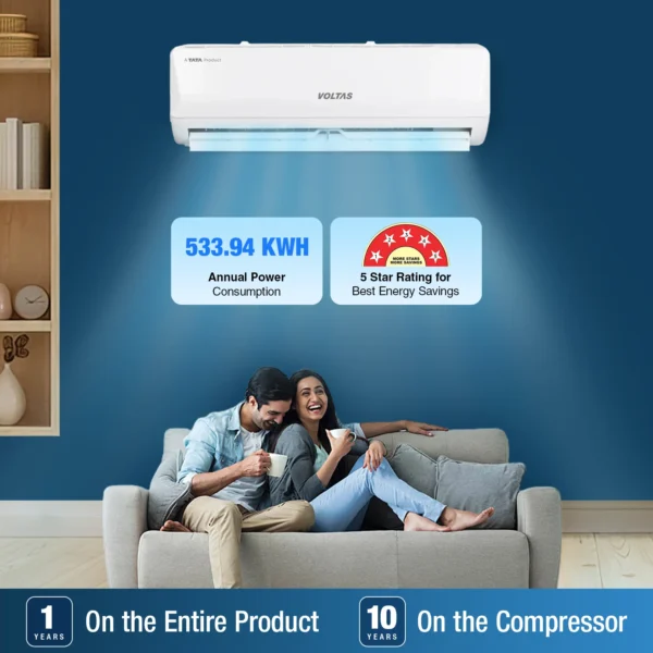 Voltas SmartAir Inverter AC, 1.5 Ton, 5 star - 185V Vertis Emerald - Image 7