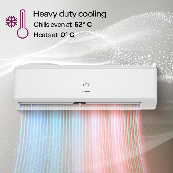 Godrej 1.5 Ton 3 Star, Hot & Cold, 5 Years Comprehensive Warranty, Inverter Split AC (Copper, 2025 Model, 5-In-1 Convertible, AC 1.5T SIH 18ITC3 WYC, White) - Image 7