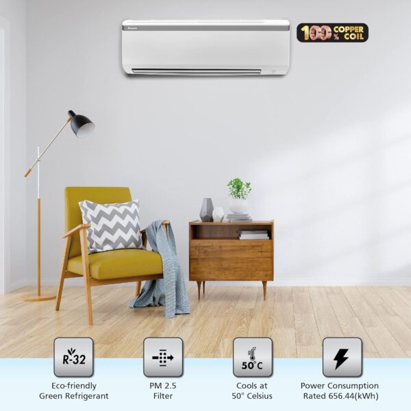 Daikin 1 Ton 3 Star Fixed Speed Split AC (Copper, PM 2.5 Filter, FTL35U, White) - Image 5