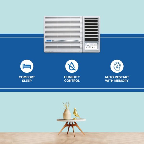 Blue Star 1.5 Ton 5 Star Inverter Window AC (Copper, Turbo Cool, Fan Modes-Auto/High/Medium/Low, Hydrophilic Blue Fins, Dust Filters, Self-Diagnosis, WIE518L, White) - Image 8