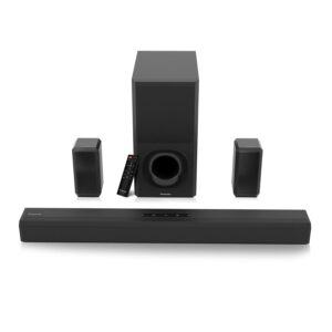 SC-HTS600GWK 5.1 Ch Sound Bar With 3D Surround Sound 600W With Wireless Surround Speakers Dolby Digital plus Tpuch Control (250W+70*5W),BT 5.3, USB,HDMI ARC,Optical,Aux With Remote Control &Display