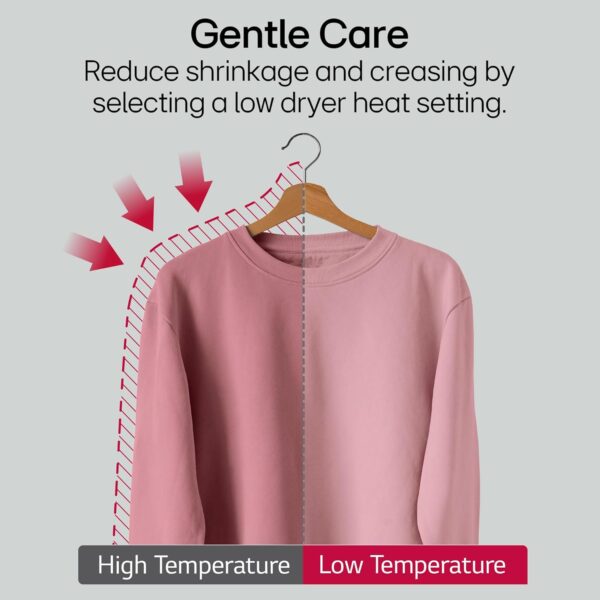 LG 9 Kg, Wi-Fi, Dual Inverter Heat Pump, Eco-Hybrid Technology Fully Automatic Front Load Dryer (DHV09SAM, Double Layer Air Filter, Allergy Care, Auto Cleaning Condenser, Middle Black) - Image 14