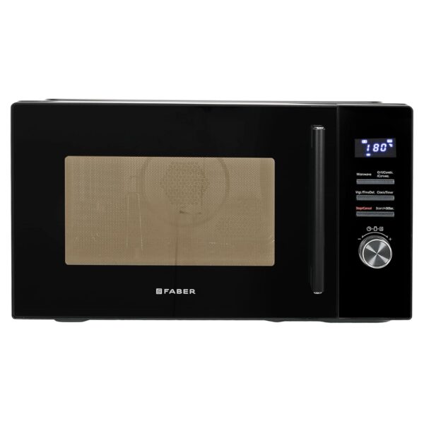Faber FMW Instacook 30C Standalone 29L Microwave Oven |900W|10 Auto Cook Menu|Digital Panel|Reheat & Defrost|Glass Turntable|Child Safety Lock|Easy Clean Coating|Power Level 5|2 Yrs Warranty|Black
