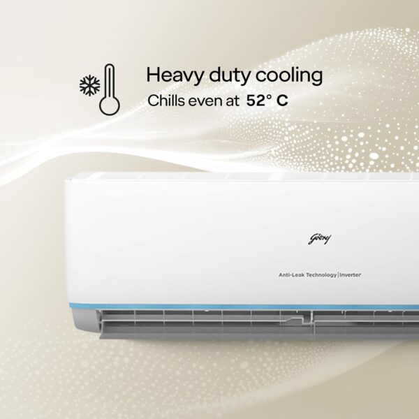 Godrej 1.5 Ton 3 Star, 5 Years Comprehensive Warranty, Anti-Leak, 5-In-1 Convertible Cooling, Inverter Split AC (Copper, Heavy duty cooling, AC 1.5T EI 18DINV3R32 SYB AL, White) - Image 8
