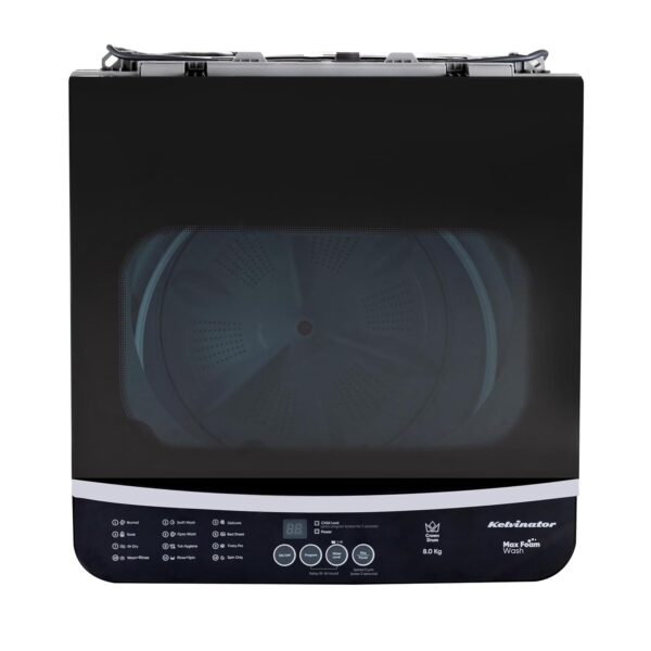 Kelvinator 6.5 kg Top Loading Fully Automatic Washing Machine with Error Monitoring and Memory Backup, (KWT-N65ETSSN,Max Foam Wash,Crown Drum) - Image 9