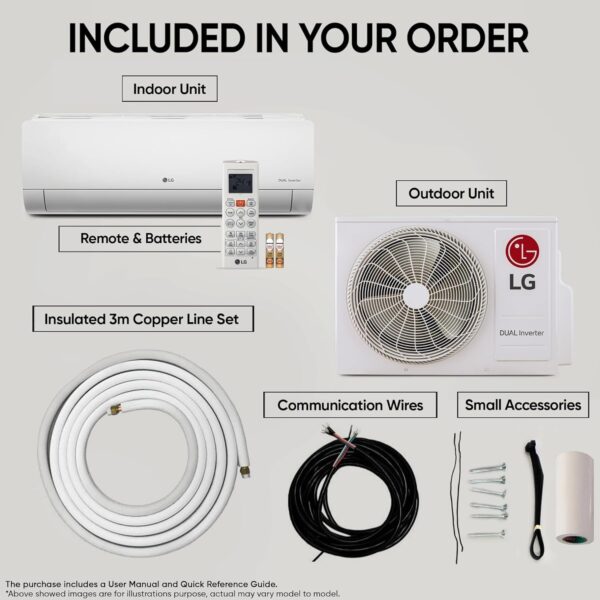 LG 3 Star (2.0) Split AC with AI Convertible 6-in-1 Cooling with Anti Virus Protection,Diet+, Silver Deco, 2025 Model (US-Q24SNXE) White - Image 8