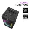 Panasonic SC-TMAX45 High Power Double Woofer Bluetooth Party Speaker System with USB, AUX and Optical Input, Mic & Guitar Jack (Black) - Image 5