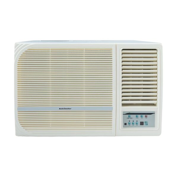 Kelvinator 1 Ton 2 Star Fixed Speed 5 In 1 Expandable Window Ac (Copper, 2023 Model, White With Blue Fin Coating,PM 2.5 Filter KAW-F12BPSC),5 Year Comprehensive Warranty