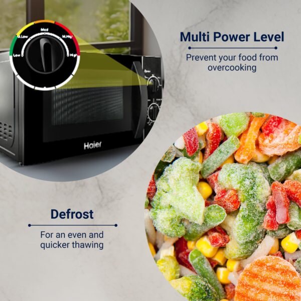 Haier 20L Solo Microwave Oven (HIL2002MWPH, Black) - Image 2