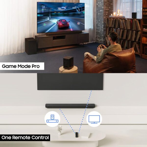 Samsung 656 W 11.1.4 ch (HW-Q990D/XL) Wireless Dolby Atmos Soundbar with Subwoofer, Center/Up/Side Firing Speakers, Surround Sound, Built-in Alexa, AirPlay2, Wi-Fi, Bluetooth, HDMI (Graphite Black) - Image 14