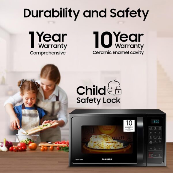 Samsung 28L, Convection Microwave Oven with Curd Making(MC28A5013AK/TL, Black, 10 Yr warranty) - Image 4