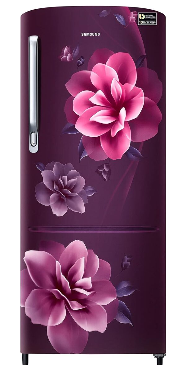 Samsung 223L 3 Star Inverter Direct-Cool Single Door Refrigerator Appliance (RR24C2723CR/NL,Camellia Purple)